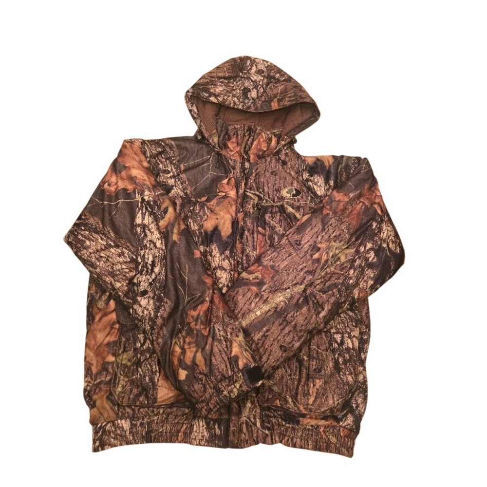 Mossy Oak Mens Drystalker Hooded Jacket Camo Hunting Coat Large 4318 Brown L